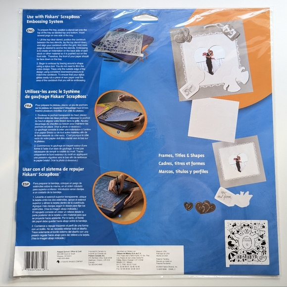 FISKARS | ScrapBoss Embossing Stencils (NEW) - Picture 5 of 9